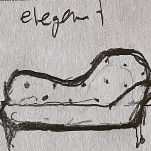 a fainting couch.